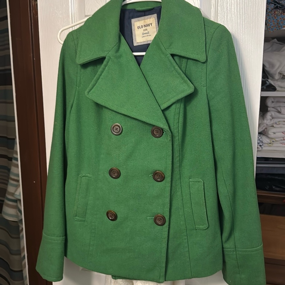 Green Wool Peacoat
